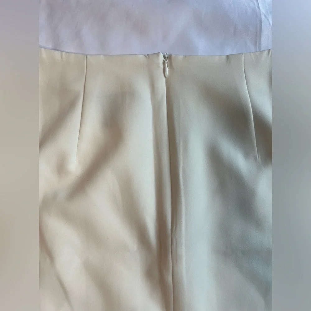 Sincerely Jules Ivory White Rhinestone Fringe Mini Skirt Medium